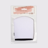 Варежка для умывания, 12,5 &times; 10 см, с подвесом, цвет белый/чёрный