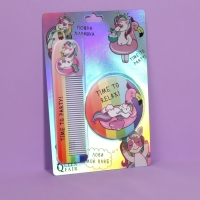 Набор «Единорог», 2 предмета: зеркало, расчёска Набор «Единорог», 2 предмета: зеркало, расчёска