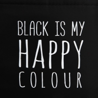 Сумка молодёжная на длинном ремне Black is my happy color, 20 х 15 х 3 см, отдел на молнии, цвет чёрный