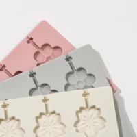 Форма для леденцов Доляна &laquo;Клумба&raquo;, силикон, 25&times;10,5&times;1 см, 12 ячеек (3,2&times;3 см), с палочками, цвет МИКС