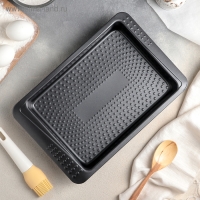 Противень Доляна &laquo;Прямоугольник. Вдохновение&raquo;, 33&times;21,5&times;4 см, антипригарное покрытие, цвет чёрный