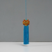 Подвеска текстиль, пластик "Китайский лев" голубая 2х4х14 см Подвеска текстиль, пластик "Китайский лев" голубая 2х4х14 см