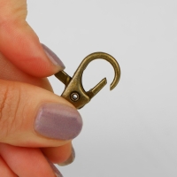 Карабин металлический, 37 × 12 мм / 9 × 1,7 мм, 10 шт, цвет бронзовый Карабин металлический, 37 × 12 мм / 9 × 1,7 мм, 10 шт, цвет бронзовый