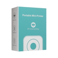 Мини-принтер LPR-19, кабель Туре-С, Кот розово-белый