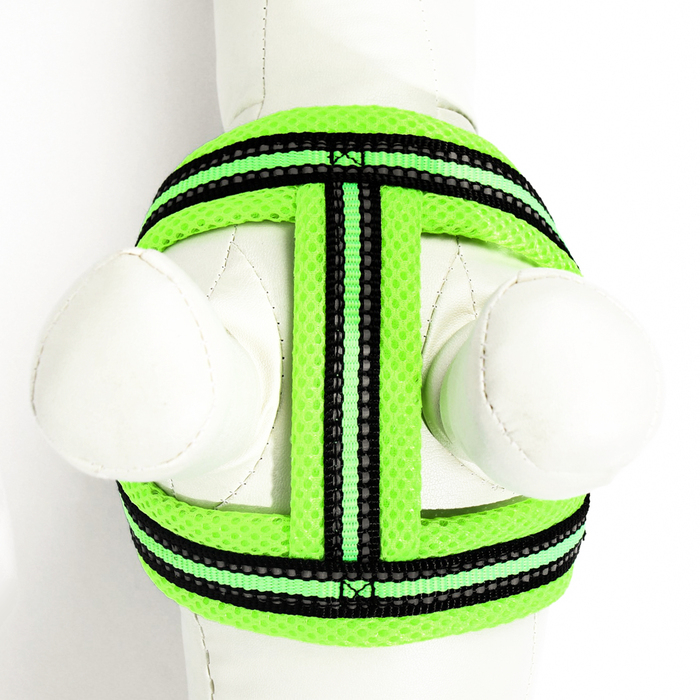 Комплект амуниции мягкий, светоотражающий, поводок 120 х 1,5 см, ОШ 35-53 см, жёлтый