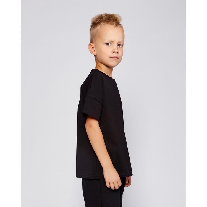 Футболка детская MINAKU:Basic line kids цвет чёрный, рост 104