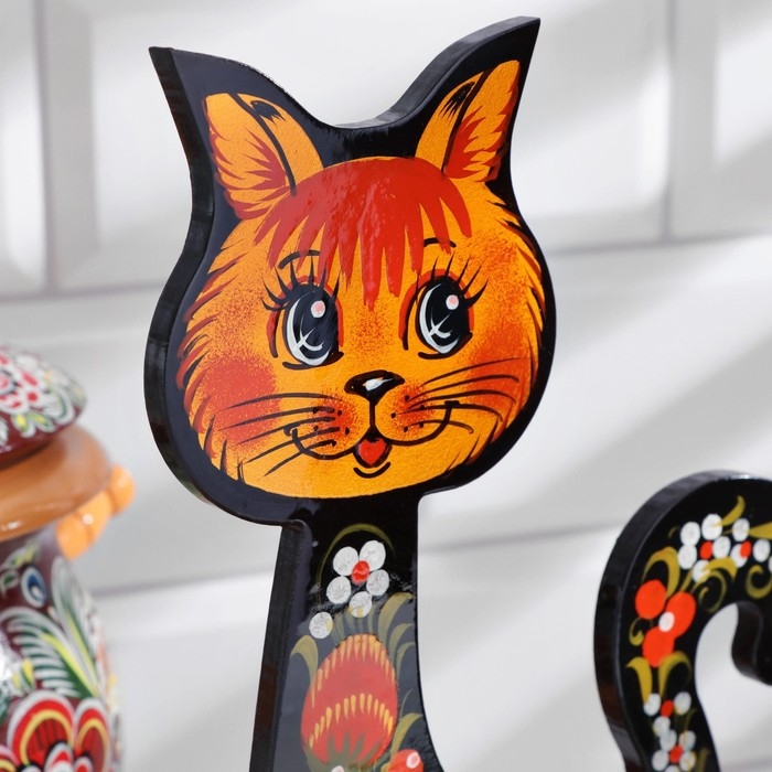 Подставка под ложки &laquo;Котик&raquo;, хохлома