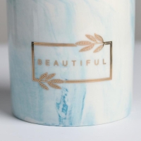 Горшок для цветов с тиснением, &laquo;Красота&raquo;, 10 х 10 см