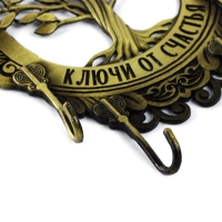 Ключница настенная &laquo;Ключи от счастья&raquo;, дерево, 9.6 х 10.7 см