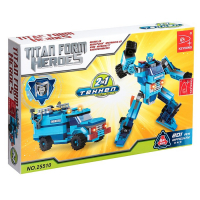 Конструктор Капитан «Робот-трансформер», 2 варианта сборки, 201 деталь Конструктор Капитан «Робот-трансформер», 2 варианта сборки, 201 деталь