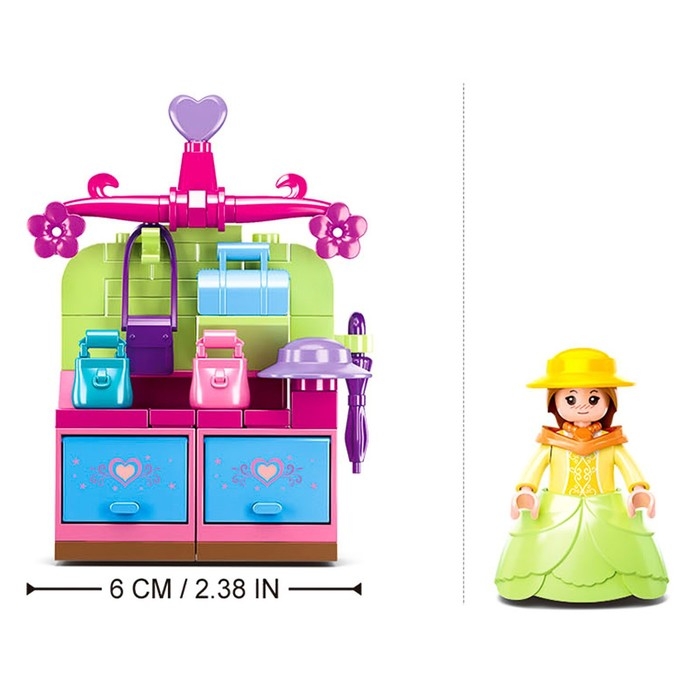 Конструктор Розовая мечта &laquo;Королевская гардеробная&raquo;, 103 детали