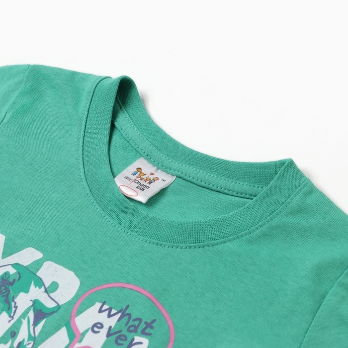 Футболка для мальчика, цвет зелёный, рост 122