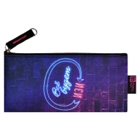 Пенал мягкий, 1 отделение, 90 х 195 мм, плоский, Феникс "Яркие фразы" синий 65283 Пенал мягкий, 1 отделение, 90 х 195 мм, плоский, Феникс "Яркие фразы" синий 65283