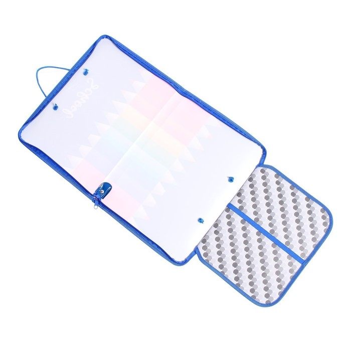 Папка для труда А4 с ручками, 325 х 230 х 25 мм, молния вокруг, откидная планка, пластиковая, ПТР-6 Calligrata Папка для труда А4 с ручками, 325 х 230 х 25 мм, молния вокруг, откидная планка, пластиковая, ПТР-6 Calligrata "Карандаши"