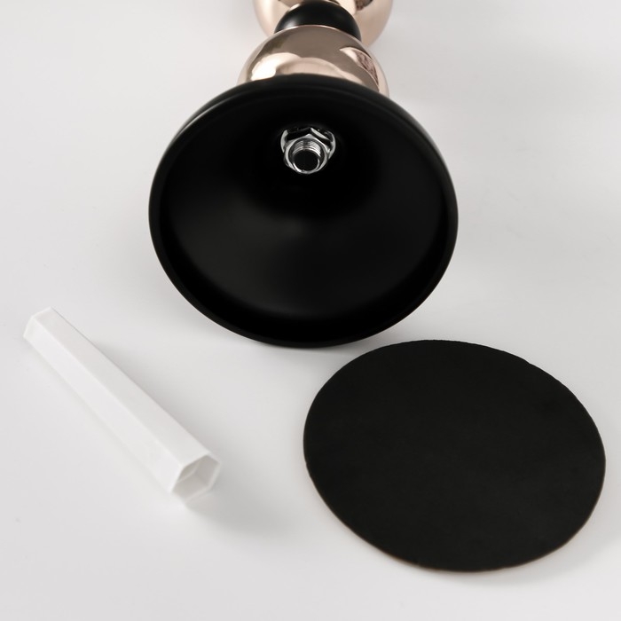 Подсвечник металл на 1 свечу d=2 см "Дельфуза. Два золотых шара" 10х10х22 см