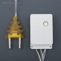 Гирлянда &laquo;Нить&raquo; 10 м, IP20, прозрачная нить, 100 LED, свечение жёлтое, 8 режимов, 220 В