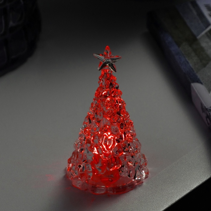 Фигура световая «Елочка» 10х6 см, от батареек 3хAG13 (в комплекте), свечение RGB Фигура световая «Елочка» 10х6 см, от батареек 3хAG13 (в комплекте), свечение RGB