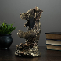 Подставка под бутылку "Медведь" бронза 15х16х25см Подставка под бутылку "Медведь" бронза 15х16х25см