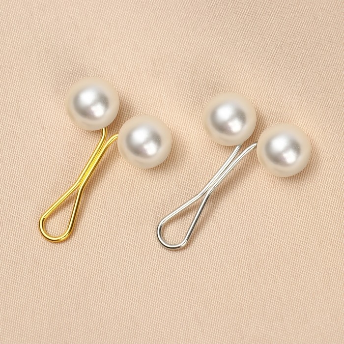 Зажим для платка &laquo;Дуо&raquo;, цвет МИКС (неделимая фасовка 12 шт., цена за шт.)