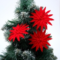 Украшение ёлочное "Астра" (набор 3 шт) 8 см, красный Украшение ёлочное "Астра" (набор 3 шт) 8 см, красный