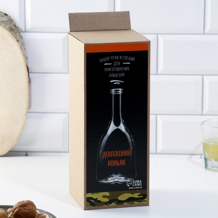 Набор для приготовления домашнего коньяка, бутылка 1 л., набор приправ Набор для приготовления домашнего коньяка, бутылка 1 л., набор приправ