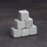 Камни для виски в мешочке "Чисто снять стресс", натуральный стеатит, 6 шт Камни для виски в мешочке "Чисто снять стресс", натуральный стеатит, 6 шт