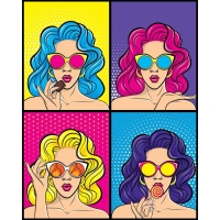 Алмазная мозаика с полным заполнением на подрамнике &laquo;Поп-арт&raquo;, 40 &times; 50 см