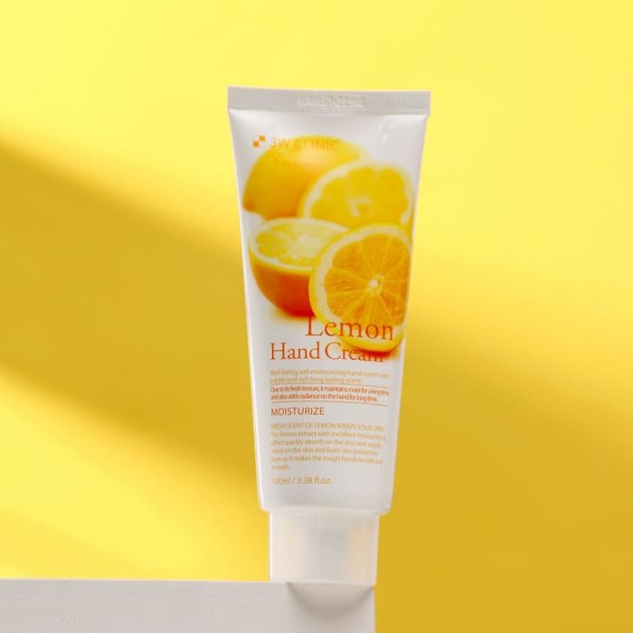 Увлажняющий крем для рук с экстрактом лимона 3W CLINIC Moisturizing Lemon Hand Cream, 100 мл Увлажняющий крем для рук с экстрактом лимона 3W CLINIC Moisturizing Lemon Hand Cream, 100 мл