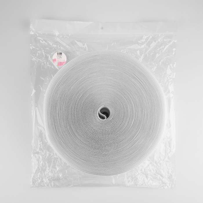 Липучка, 50 мм × 25 ± 1 м, цвет белый Липучка, 50 мм × 25 ± 1 м, цвет белый