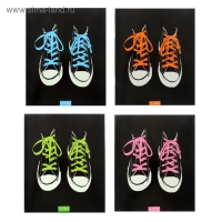 Тетрадь 96 листов в клетку Calligrata "Кеды", обложка мелованный картон, блок офсет, МИКС