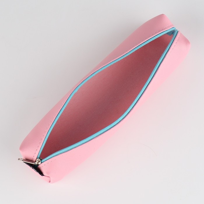 Пенал школьный из искусственной кожи &laquo;1 сентября: Розовый&raquo; , 19 х 8 х 3 см