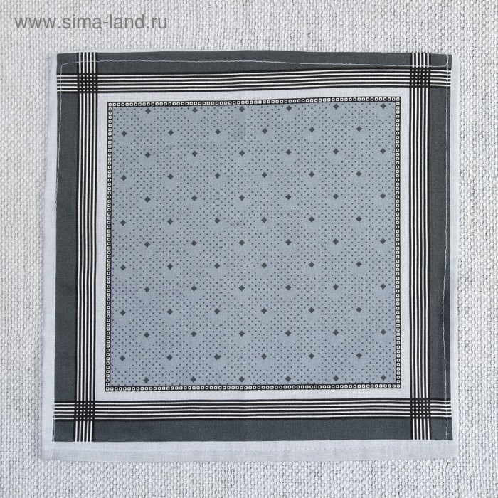 Платок носовой мужской 28х28см, 12шт, рис 21163-1 микс, ситец 100г/м, хл100%