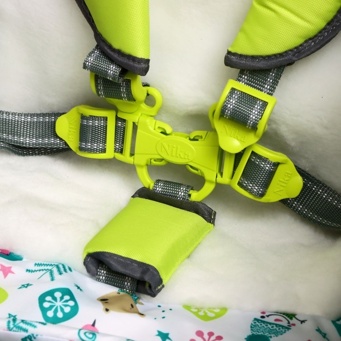 Санки-коляска &laquo;Наши детки 5-1&raquo; с жирафом, цвет лимонный