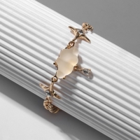 Браслет &laquo;Небосвод&raquo;, цвет белый в золоте, L=16 см