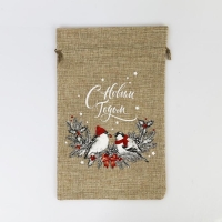 Мешок с термонаклейкой «С Новым годом», 20 х 30 см +/- 1.5 см, Новый год Мешок с термонаклейкой «С Новым годом», 20 х 30 см +/- 1.5 см, Новый год