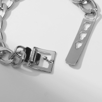 Браслет металл &laquo;Цепь&raquo; ремень, цвет серебро, L=16 см