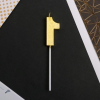 Свеча для торта, цифра &laquo;1&raquo;, 11,5 х 2,3 см