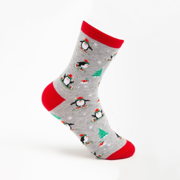 Носки женские &laquo;Пингвин&raquo;, цвет светло-серый, размер 23-25