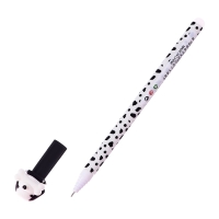 Ручка гелевая 0.5 мм, со стираемыми чернилами, синяя, штрихкод на штуке, МИКС Собачки