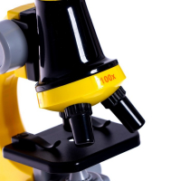 Микроскоп детский &laquo;Юный ботаник&raquo; кратность х100, х400, х1200, желтый, подсветка