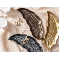 Блюдо для фруктов Доляна &laquo;Винтажный лист&raquo;, 28&times;10 см, цвет серебряный