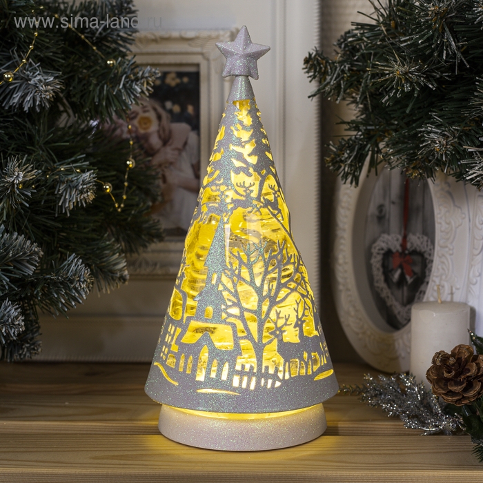 Светодиодная фигура «Ёлка с оленями» 13 × 31 × 13 см, пластик, батарейки ААх3 (не в комплекте), свечение тёплое белое Светодиодная фигура «Ёлка с оленями» 13 × 31 × 13 см, пластик, батарейки ААх3 (не в комплекте), свечение тёплое белое