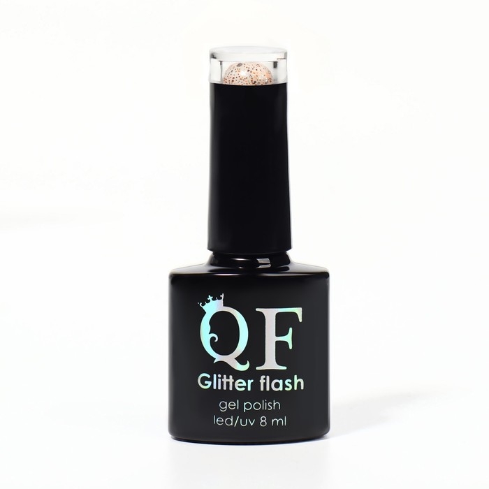 Гель лак для ногтей, &laquo;GLITTER FLASH&raquo;, 3-х фазный, 8мл, LED/UV, цвет прозрачный/терракотовый(06)