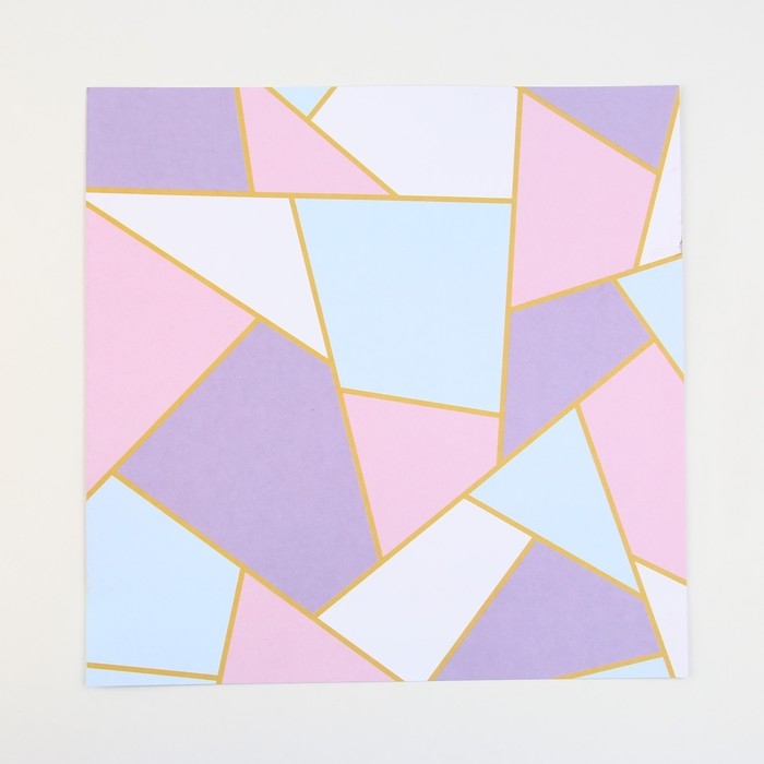 Набор бумаги для скрапбукинга &laquo;Яркая геометрия&raquo;, 12 листов, 30.5 х 30.5 см, 180 г/м&sup2;