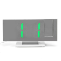 Часы-будильник электронные настольные с проекцией на потолок, 18.4 х 7.5 см, зеленая цифра 9197734