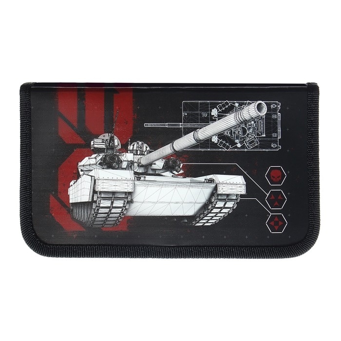 Пенал 1 секция 115 х 205 х 30 мм, Calligrata Пенал 1 секция 115 х 205 х 30 мм, Calligrata "Танк", ламинированный картон