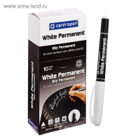 Маркер перманентный 2.5 мм Centropen 2686, линия 1,2 мм, цвет белый Маркер перманентный 2.5 мм Centropen 2686, линия 1,2 мм, цвет белый