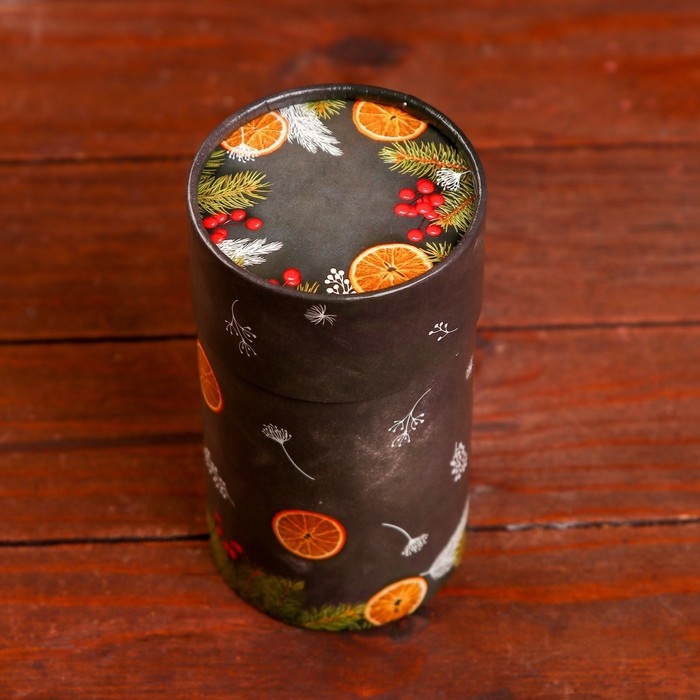 Коробка Коробка "Мандарины" завальцованная без окна 8 х 14,5 см