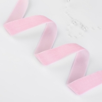 Лента бархатная, 25 мм, 18 &plusmn; 1 м, цвет розовый №02