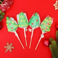Новый год. Карамель леденцовая на палочке "3D Ёлочка с узорами", 40 г